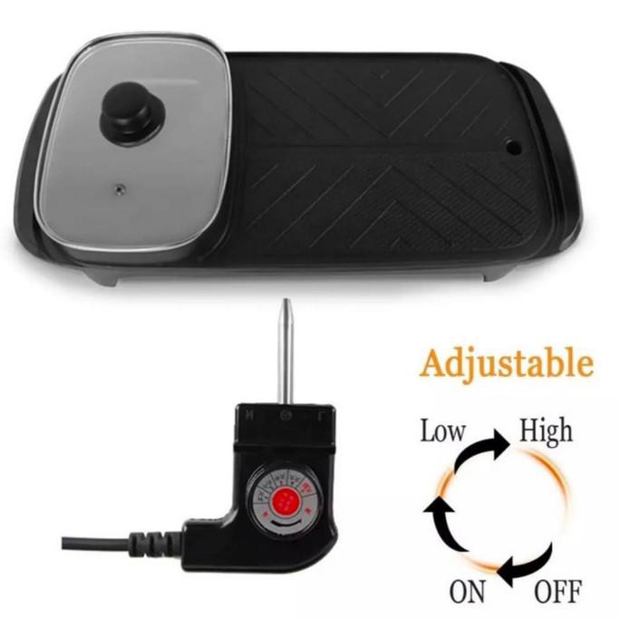 Panggangan Bbq Dan Hotpot Elektrik 2 In 1 Grill Bbq Hotpot Elektrik Kokocoww