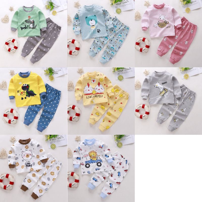 [2-5tahun] Setelan baju tidur / piyama anak lucu import