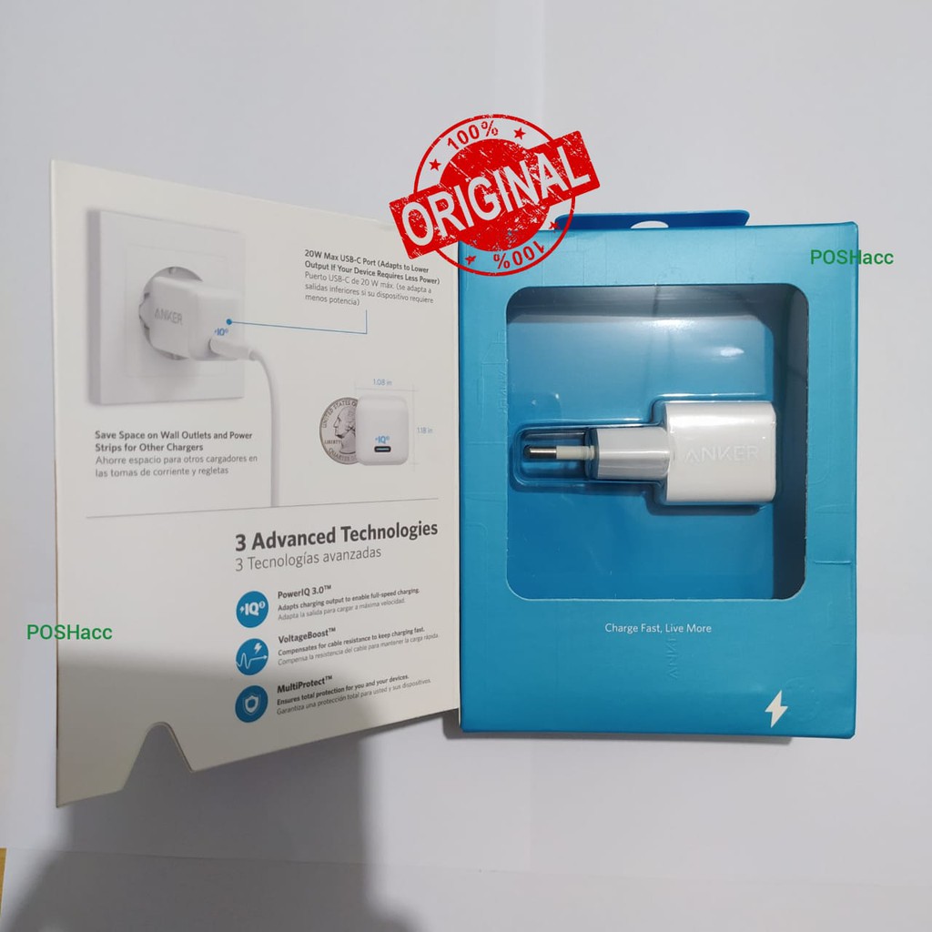 Anker x Marvel Powerport  III Nano Usb C PD 20W Fast Charge 3A Power IQ 3.0 / Ironman Captain Americ