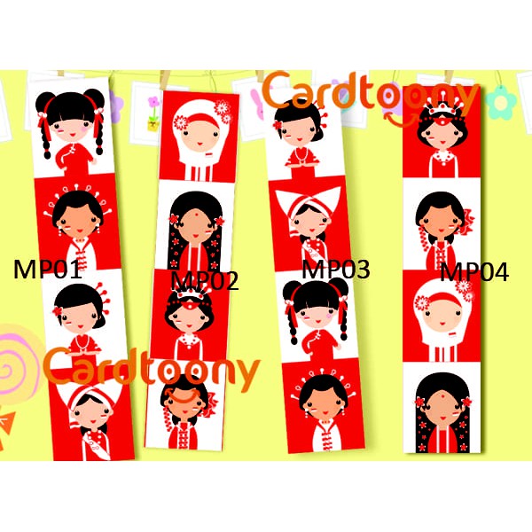 

Bookmark / Pembatas Buku Wanita Indonesia / Nusantara Cute / Lucu