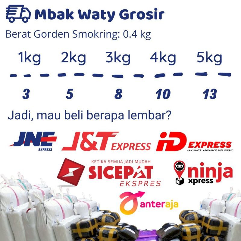 Waty grosir Gorden smokring besar uk 135x220 promo gorden produksi sendiri 12 ring