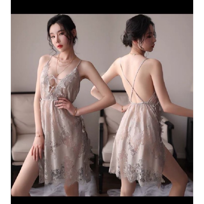 jennifer lingeries dress sexy baju tidur tali silang belakang