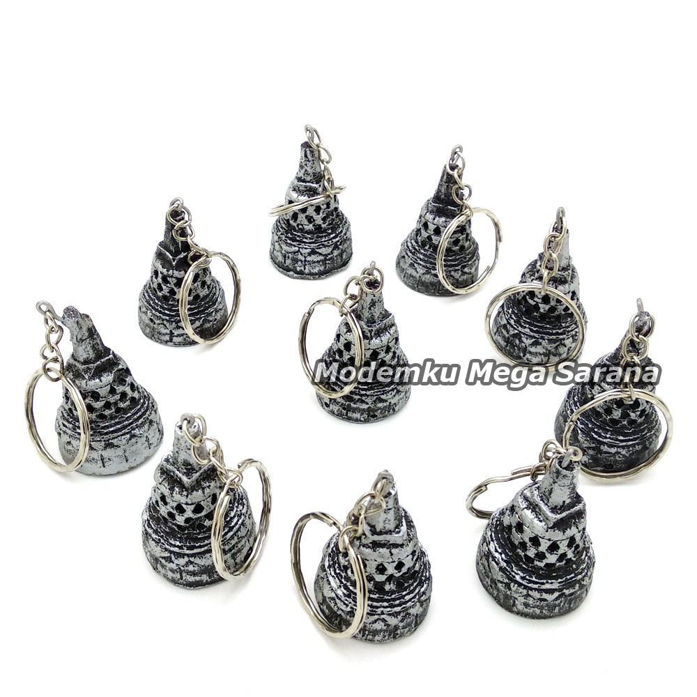 Souvenir Gantungan Kunci Miniatur Stupa Candi Borobudur