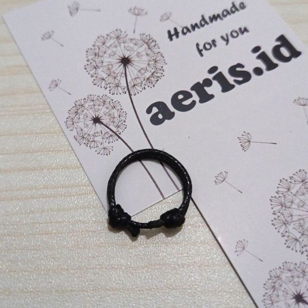 Cincin Inisial Huruf / Cincin Couple [HITAM]