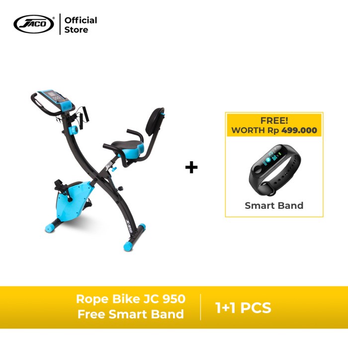 Jaco Sepeda Statis Rope Tube Resistance - Rope Bike JC-950 Ungu