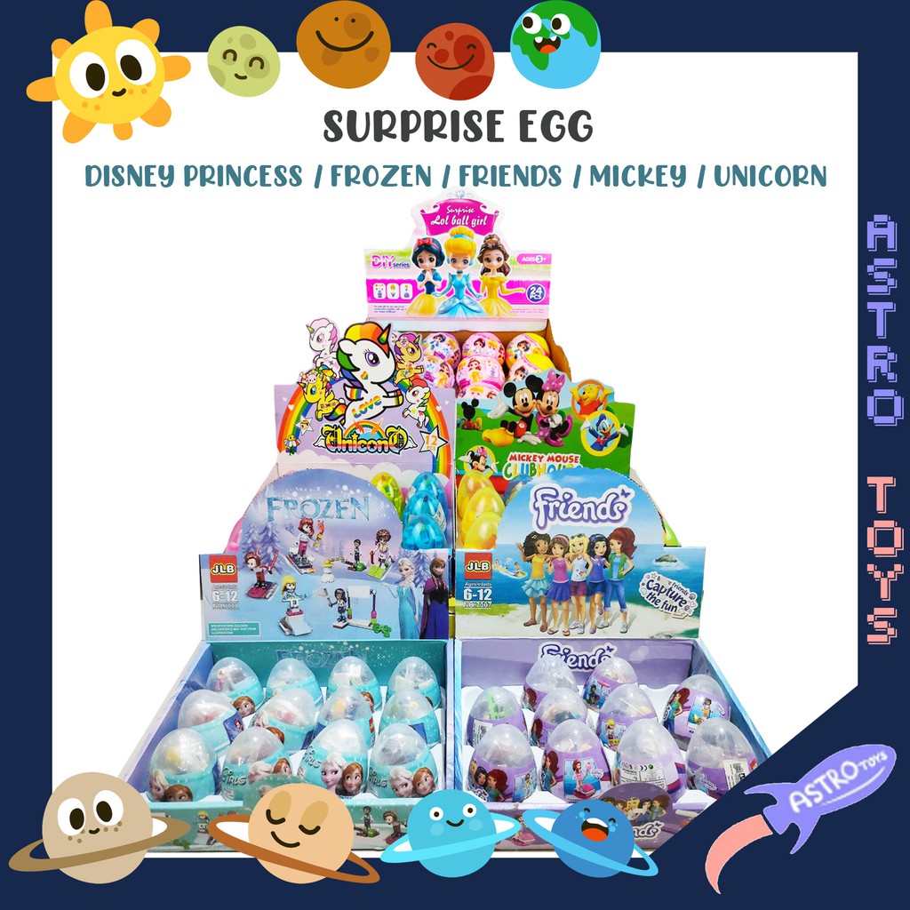 

Surprise Egg Kinder Joy Mainan Telor Anak- Frozen Princess Mickey Pony Dino Star Wars Ninjago Marvel