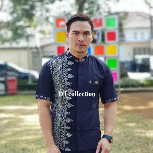 Cod- Dt Collection Kemeja Hem Batik  Pekalongan Kombinasi Kerah Koko