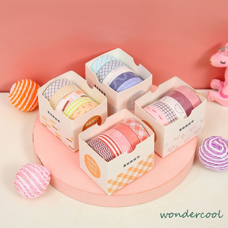 5pcs-SWtiker Kertasselotip Washi Gambar Pohon Bunga Untuk Dekorasi-SWcrapbookbuku Diary Diy-Won