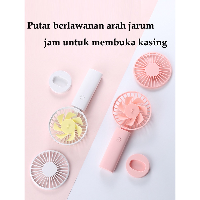 KIPAS ANGIN MINI GENGGAM Cute / Kipas Lipat PORTABLE / Mini Fan Lucu Mungil Simple