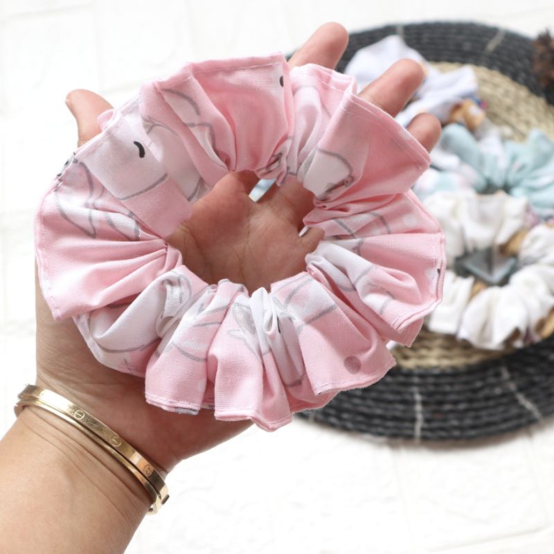 ikat rambut korea scrunchie aesthetic