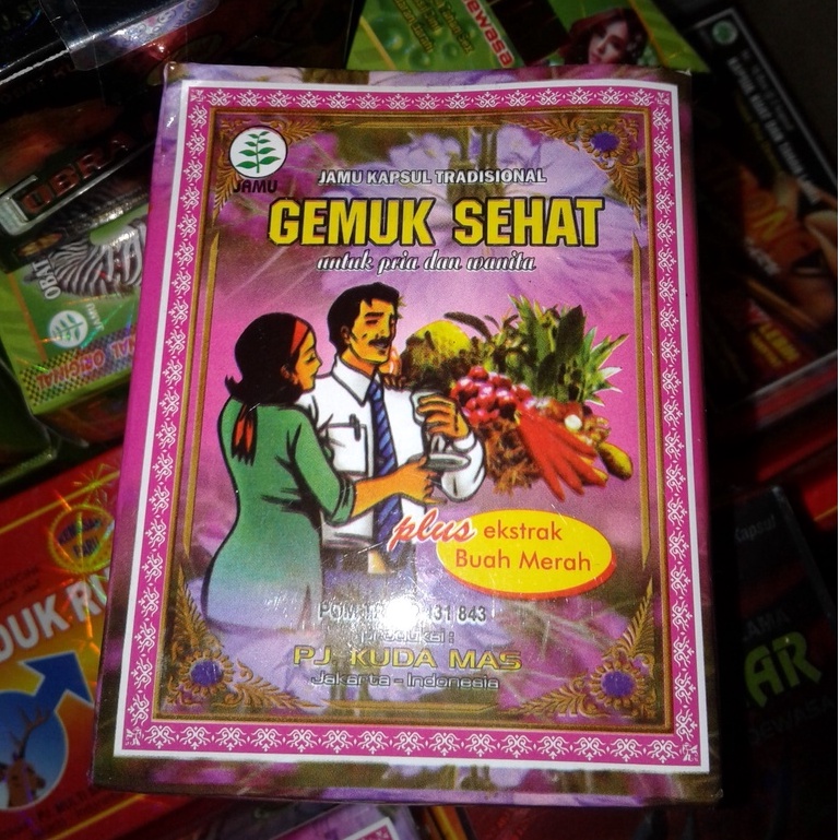 Paket 50 Box Jamu Kapsul Gemuk Sehat Kuda Mas