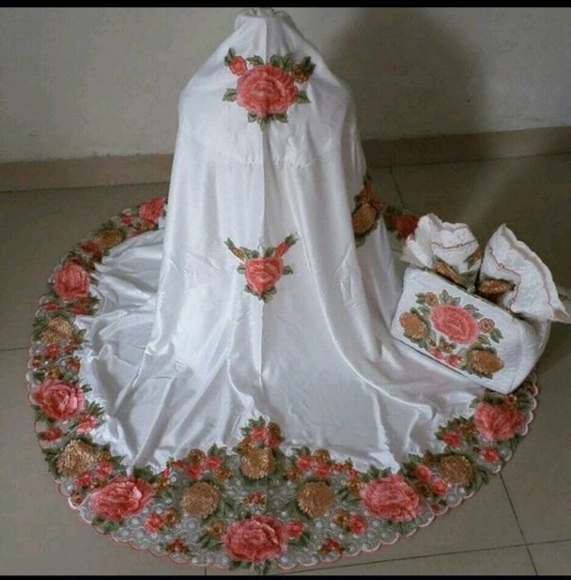 Mukena rose timbul alesya A01