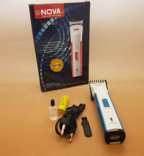 ORIGINAL - Alat Pencukur Rambut Mesin Cukur NOVA NHC-401 Rechargeable Trimmer