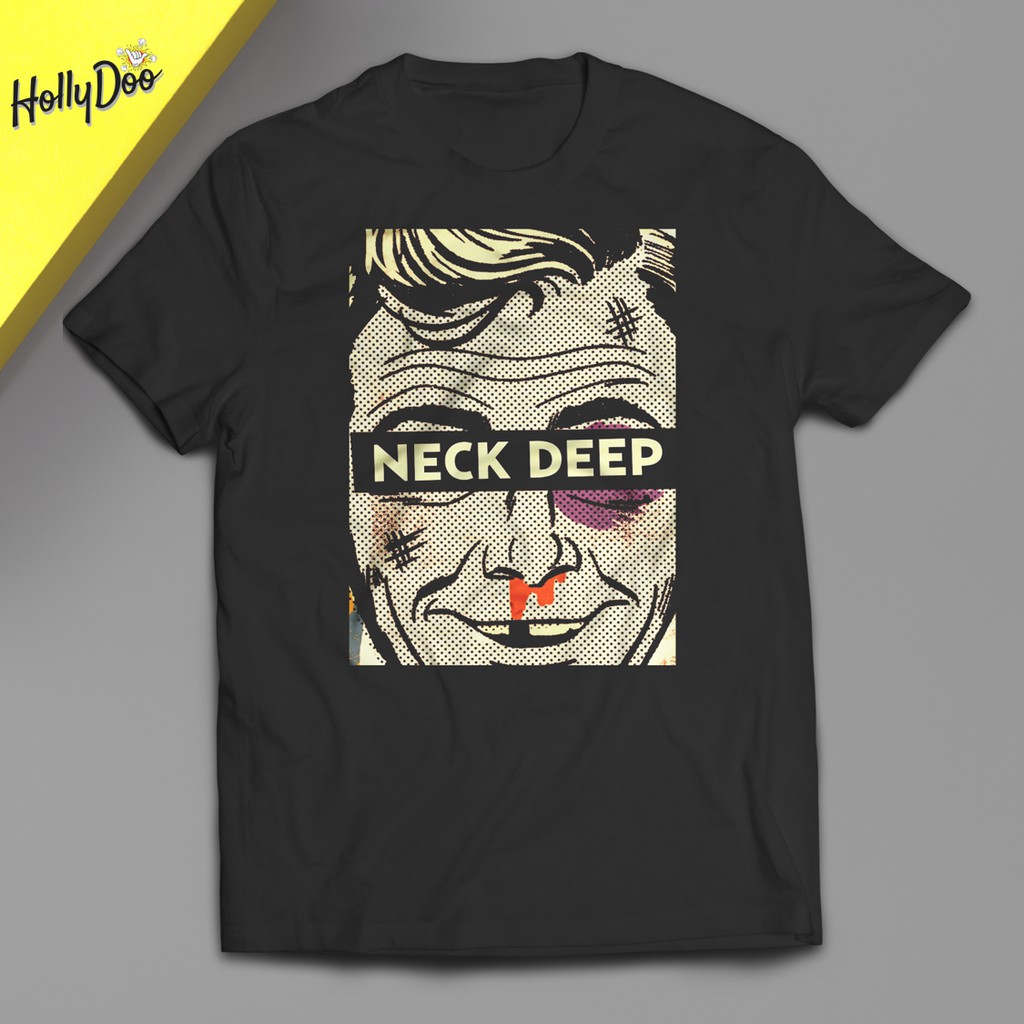 Neck Deep Tshirt Art Cover Poster Flayer Tour Concert Kaos Unisex Baju Musik Pop Punk S-XXXL