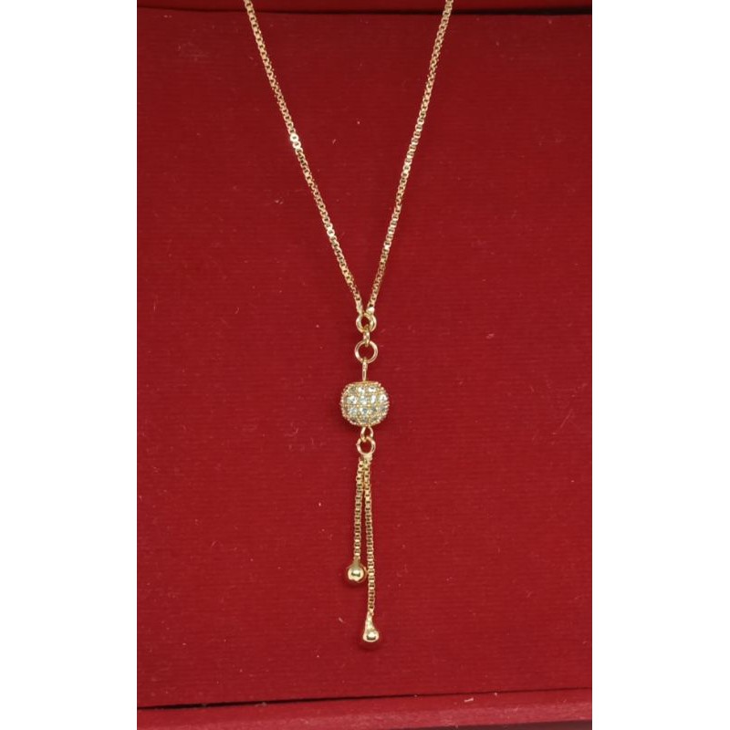 RC01. Kalung xuping wanita lapis emas dgn mata zircon