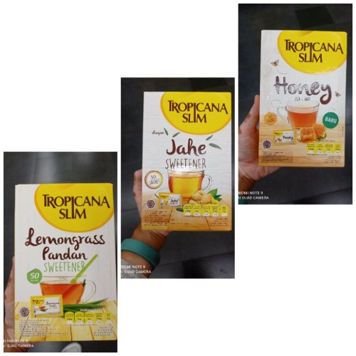 

Tropicana Slim Sweetener Jahe / Lemon Grass / Honey 50 sachet - Honey