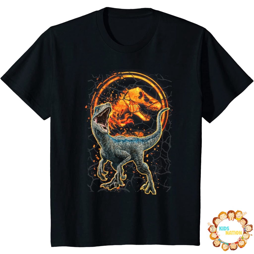 Baju anak Jurassic World Two Blue Raptor Magma Icon Graphic T-Shirt baju anak murah Fashion Bayi Fas