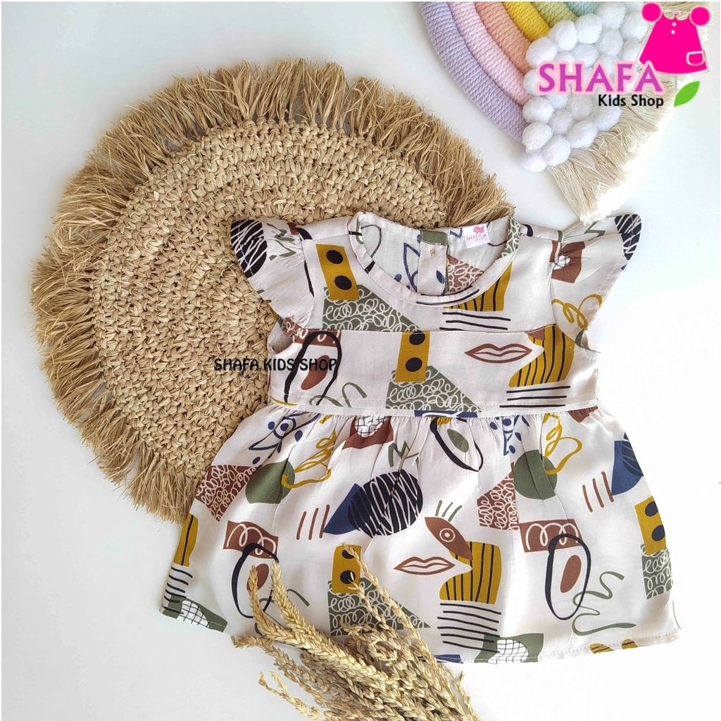 DRESS ANAK BAYI PEREMPUAN USIA 3 BULAN - 18 BULAN / BAJU PAKAIAN ANAK BAYI PEREMPUAN / NEWBORN / RAYON VISCOSE-XSD002