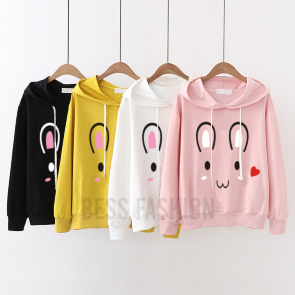 Bess - Sweater Hoodie Wanita / Sweater Hoodie Murah SWEETY RABBIT