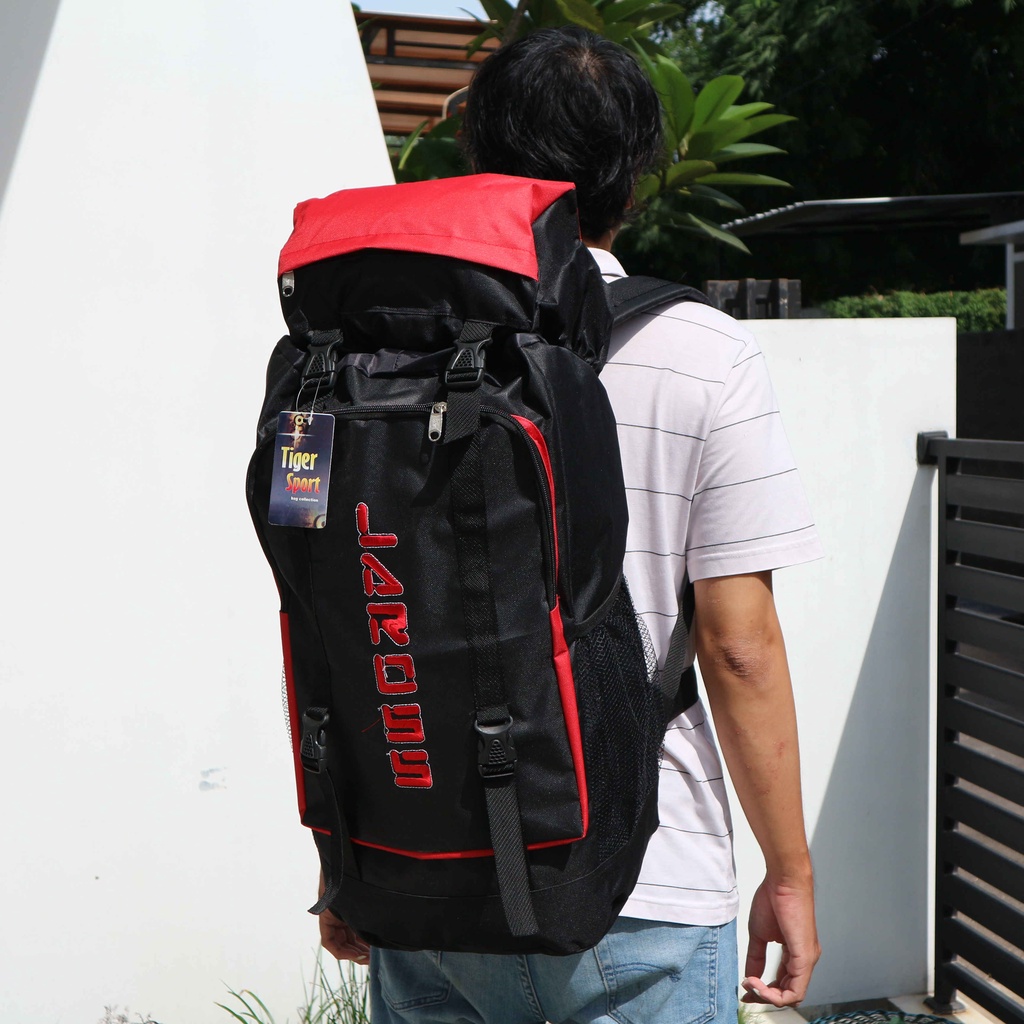 Tas Gendong Ransel Gunung Besar Robot Laros Merah Pria Cowok Out Door Hiking Bahan Tebal Kuat