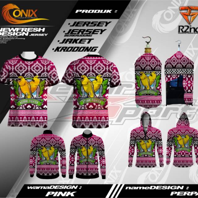 Jersey burung printing