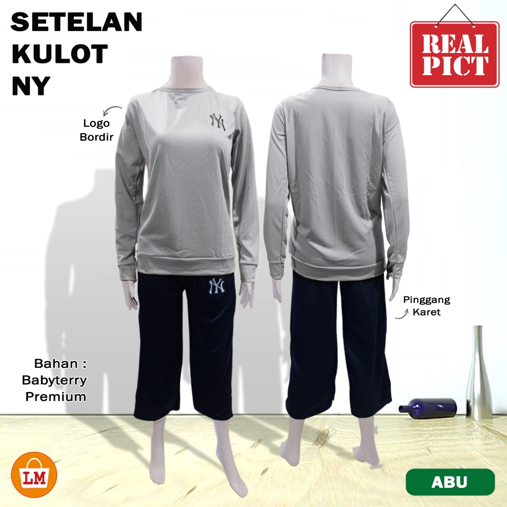 TERMURAH TERLARIS Baju Setelan Wanita KULOT NY Pakaian Wanita Trendi Kekinian TERBARU LM 28453