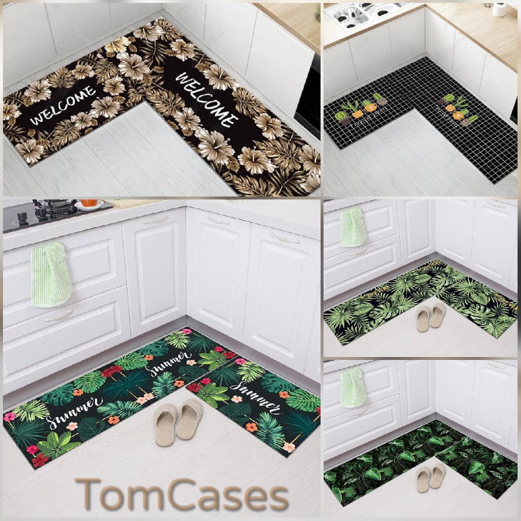 2 in 1 Kitchen Floor Mat / Keset Alas Lantai Kamar Tidur Rumah Dapur Anti Selip / Keset kaki dapur