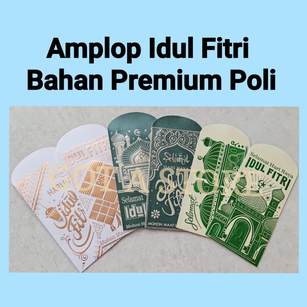 

Amplop Lebaran Idul Fitri Premium Hologram Poli Isi 8 Lembar Ukuran -M-