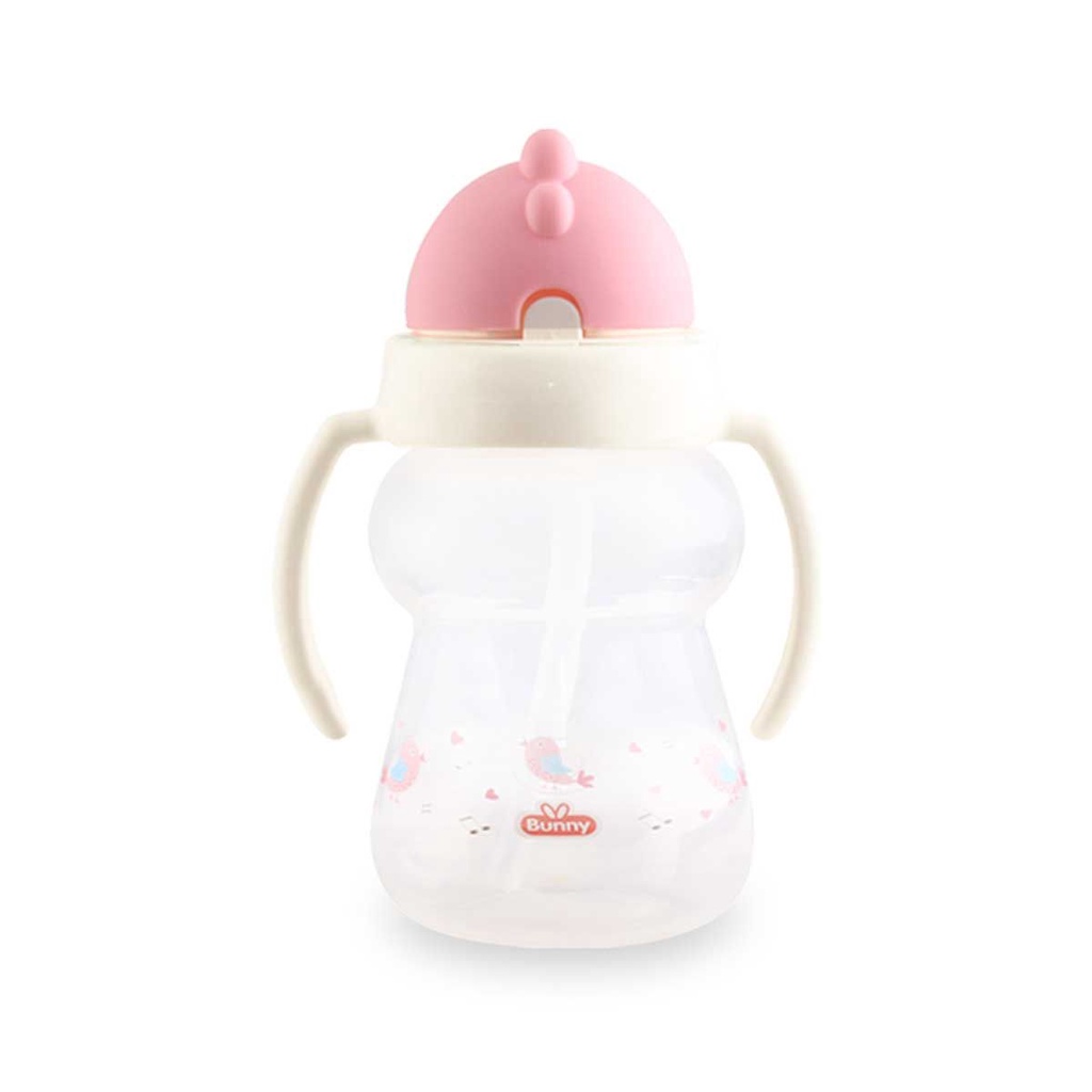 Lusty Bunny Training Cup Straw Dan  Training Cup 2 Handle Sport Sipper Botol Minum Sedotan 180ml ADG-0005