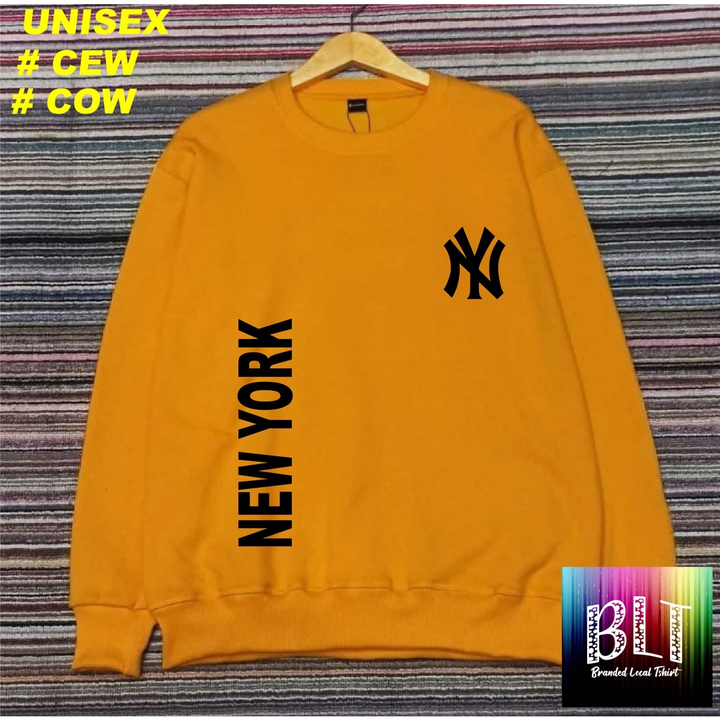 Crewneck Sweater Cotton Fleece Logo NY NEW YORK / Sweater Pria/SWEATER WANITA / Sweater Distro / Outerwear Original Terbaru Termurah Terlaris/UNISEX/SWEATER MURAH/SWEATER 2022