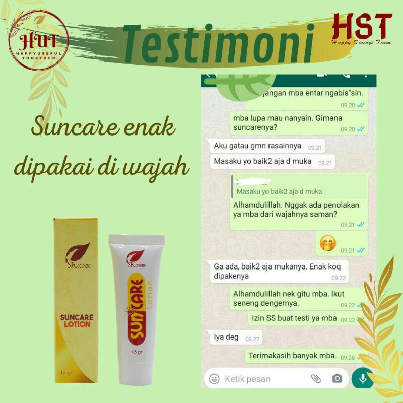 SUNSCREEN WAJAH/ SUNBLOCK SPF 25/ SUNCARE LOTION SR12/ PELINDUNG SINAR UV/ SOLUSI KULIT BELANG/ SOLUSI FLEK HITAM