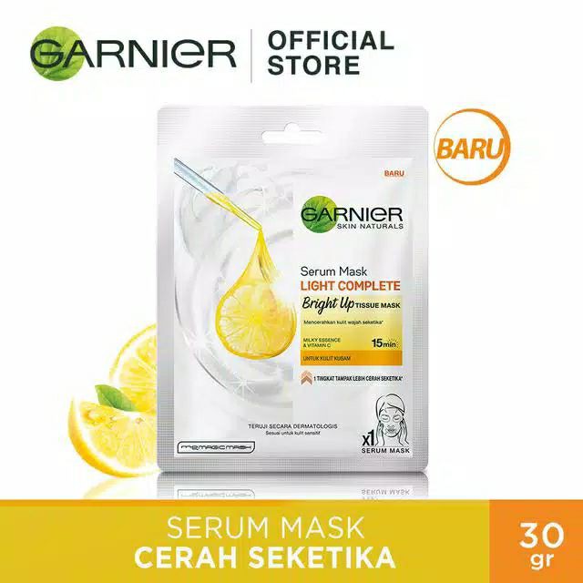 GARNIER Serum Sheet Mask Masker Wajah Face Mask All Varian