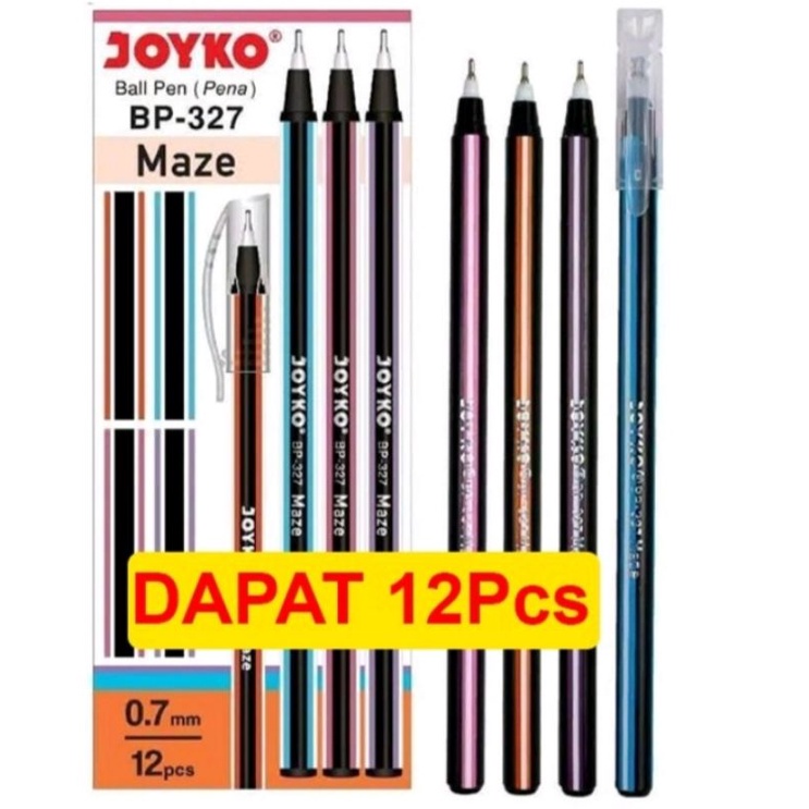 

Pulpen Ball Joyko BP-327 Maze Black 1 Box Isi 12pcs