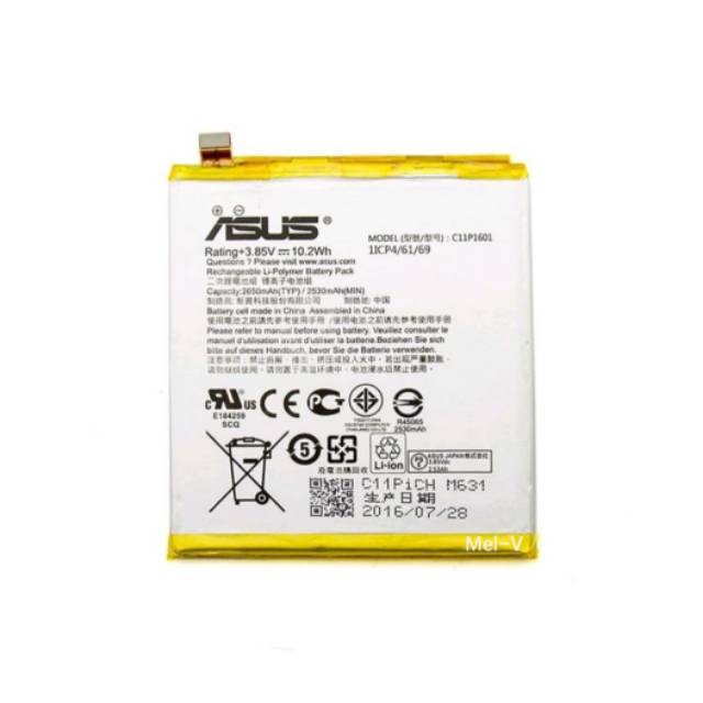 Batre Asus Zenfone 3 (5.2inch) Baterai C11P1601 Battery Original Batere ZE520KL