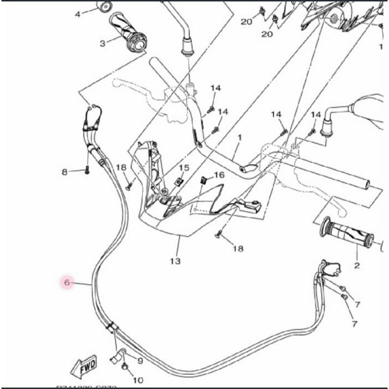 KABEL TALI GAS XMAX X MAX ASLI ORI YAMAHA B74 F6301 00