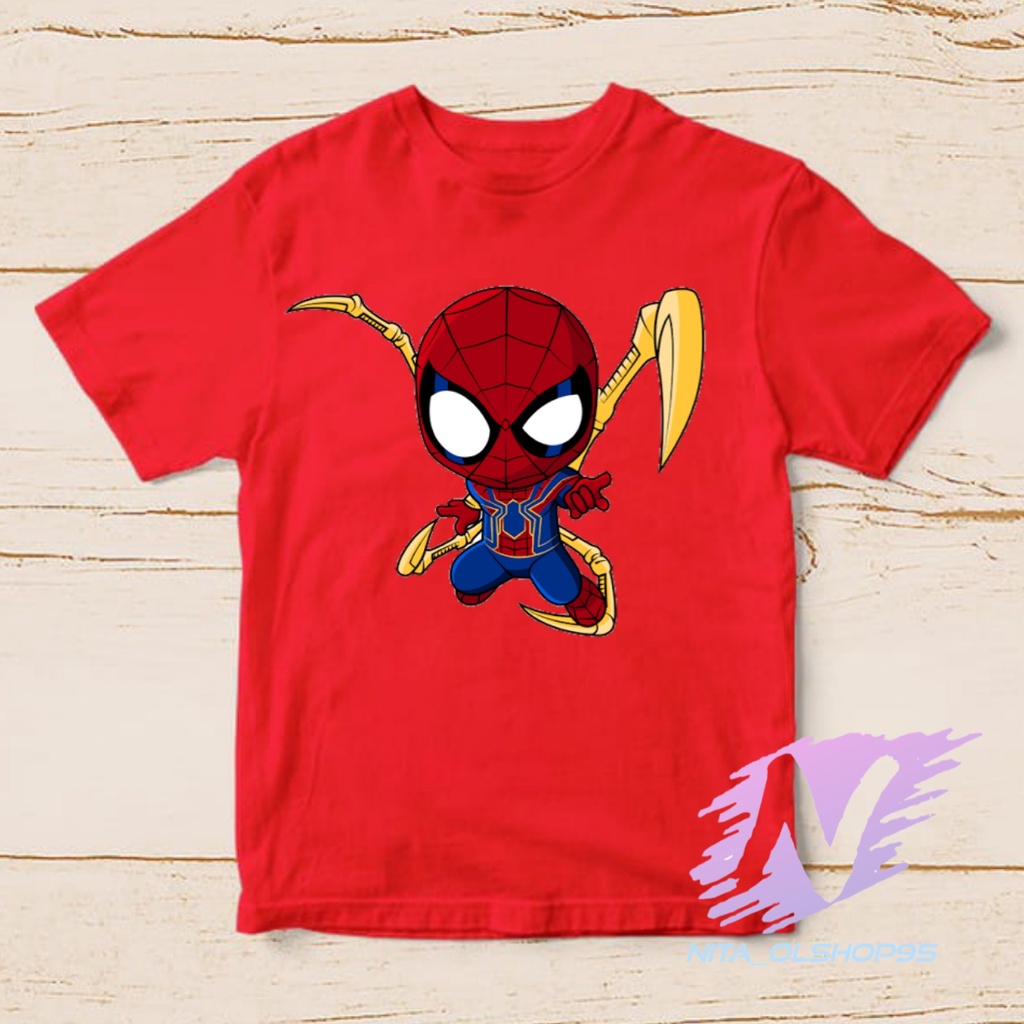 kaos spiderman super hero home coming