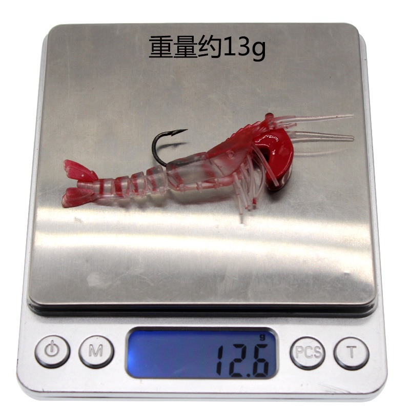 1Pc Umpan Pancing Soft Bait Bentuk Udang 5 Bagian Ukuran 7cm 13g Fishing Lure Minnow Crankbait Sinking Bait Tackle