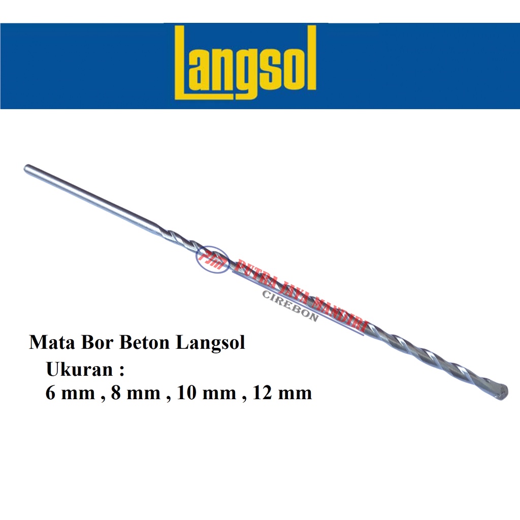 Langsol Mata Bor Beton Tembok / Mansory Drill Bits  6 Mm 8 Mm 10 Mm12 Mm