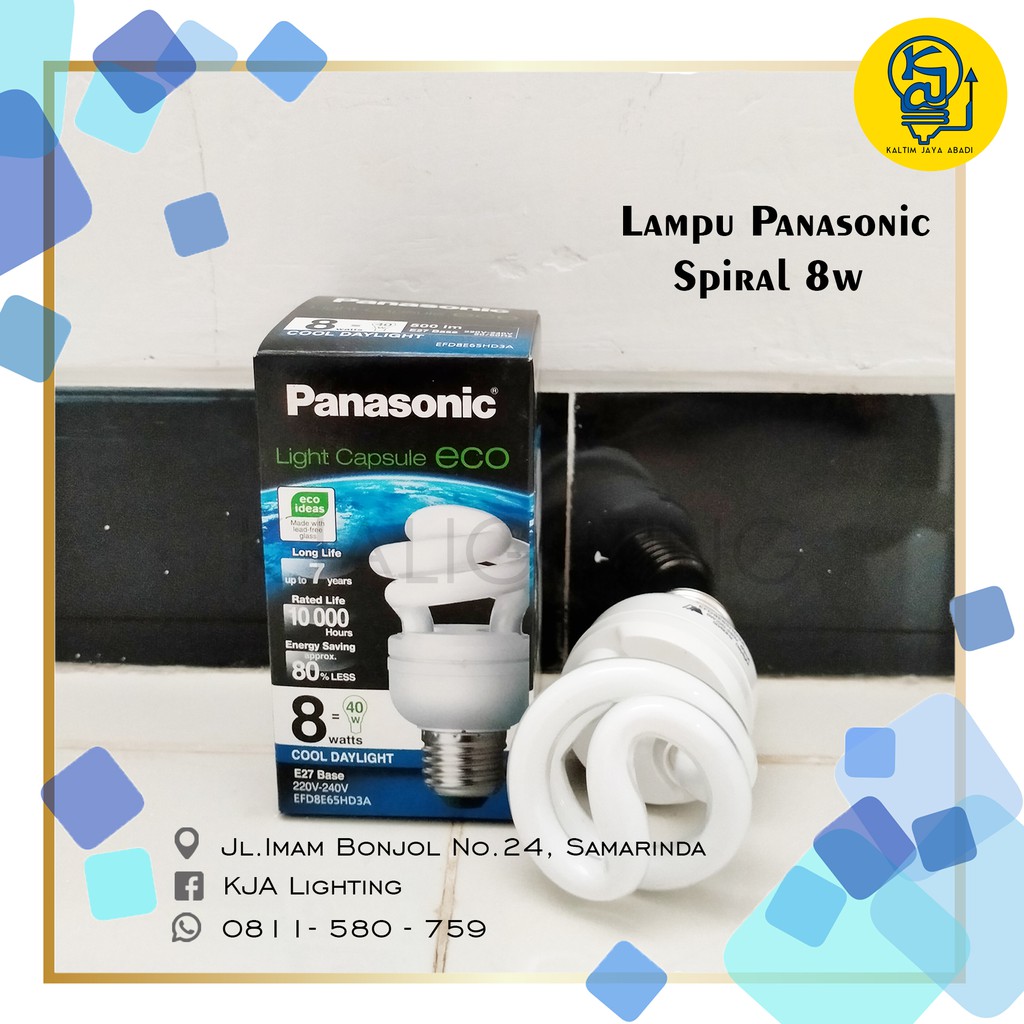 Lampu Panasonic Spiral ECO 8 watt