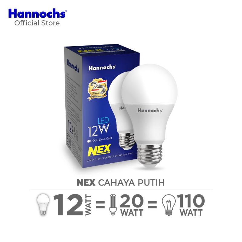 Lampu LED Hannochs NEX 5/7/9/12/15 Watt - Cahaya Putih