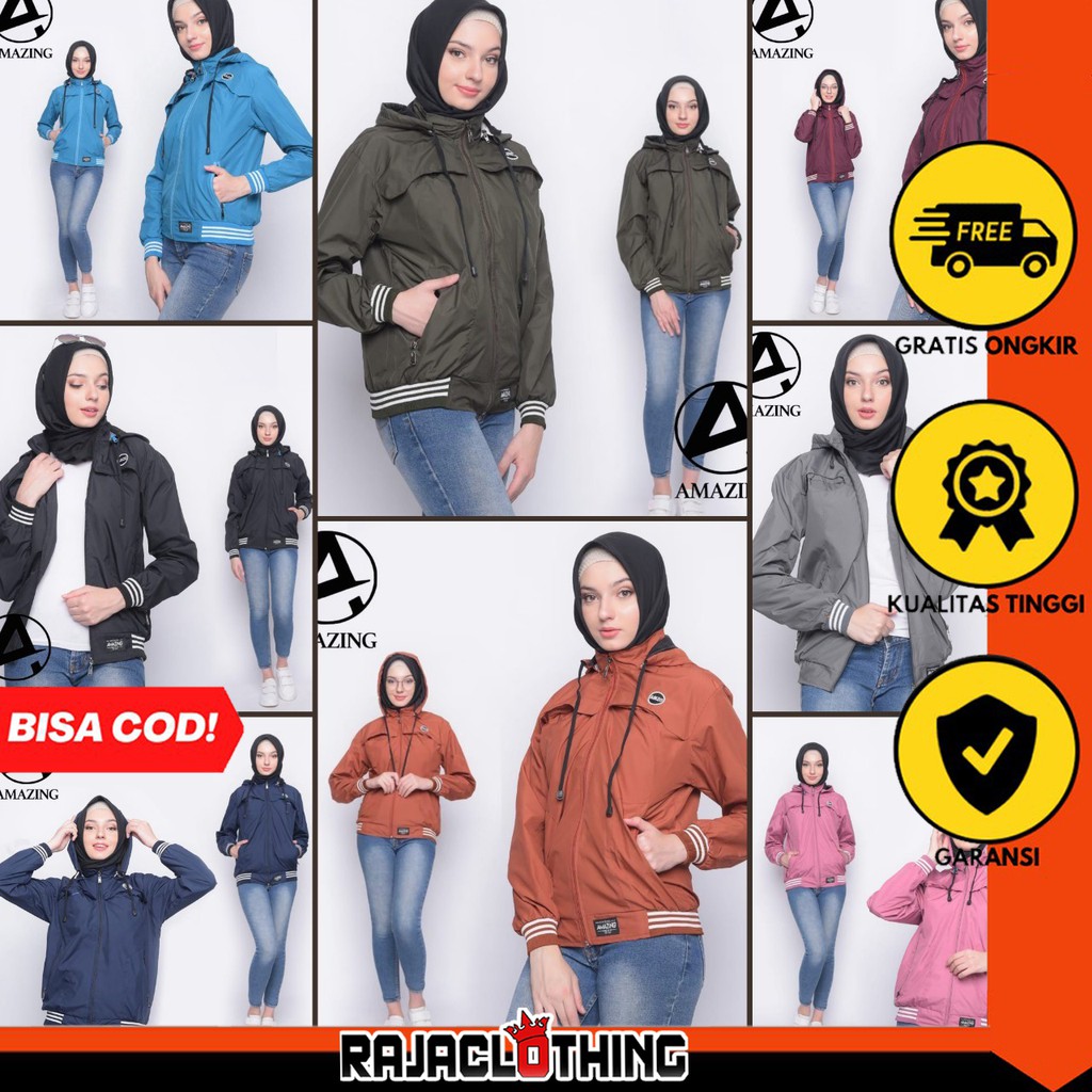 RCL - JAKET SWEATER HODIE SALUR AMAZING WANITA - JAKET HODIE CEWEK M.L.XL