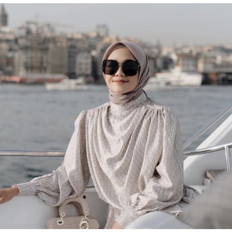 Vanilla Hijab - Kind Blouse - Signature Monogram Series