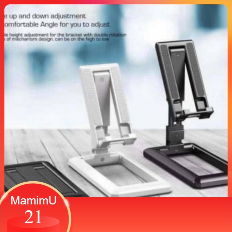 Tempat Penyangga Stand Hp Dudukan Hp Di Meja Holder Standing Handphone - Holder Meja Hp SILVER