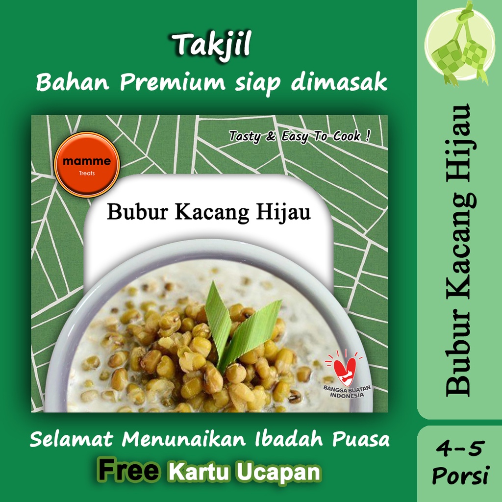 

Mamme Treats - Takjil Bubur Kacang Hijau Instant Siap Masak