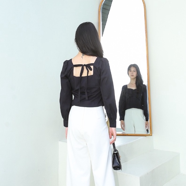 VELOVE - V876 Sora Tied Top - 3 COLORS &amp; 2 SIZE