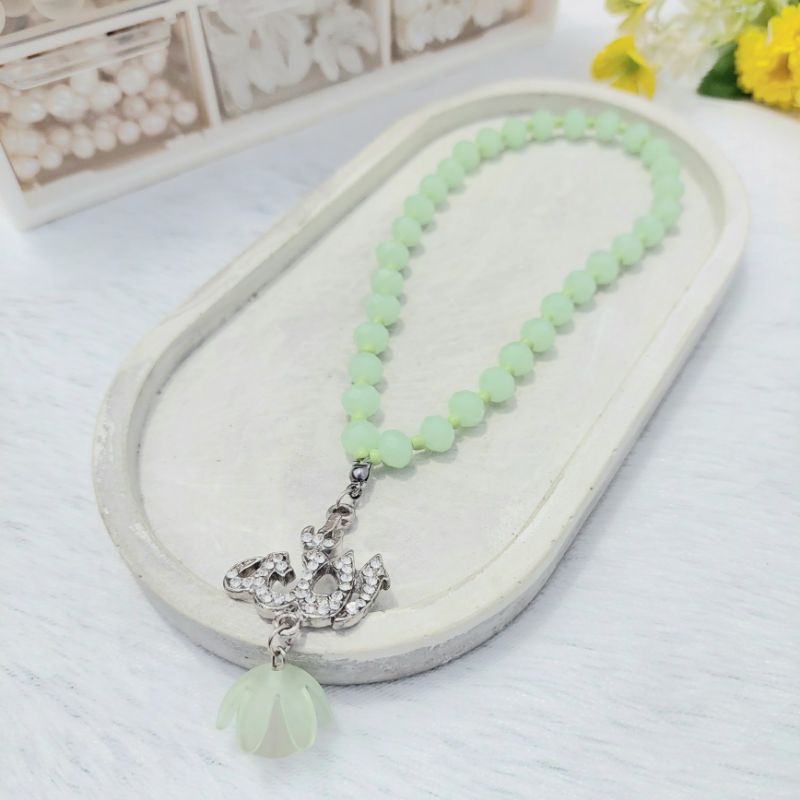 tasbih kristal ceko dengan lafadz Allah/tasbih kristal premium/tasbih kristal cantik/parsel lebaran