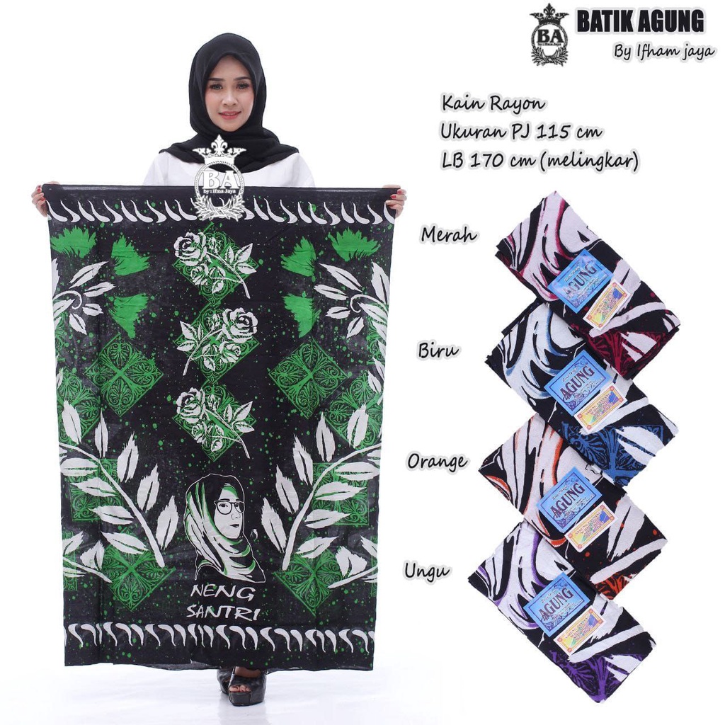 SARUNG NENG SANTRI MOTIF TERBARU REMAJA WANITA SARUNG BATIK PEKALONGAN SANTRI PUTRI UNTUK SERAGAM