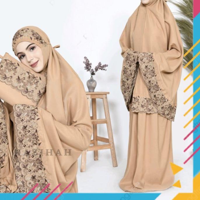 Baru - mukena telekung dewasa floraleena MK Mukena Bordir Mewah Seserahan Pernikahan Super Jumbo xxx