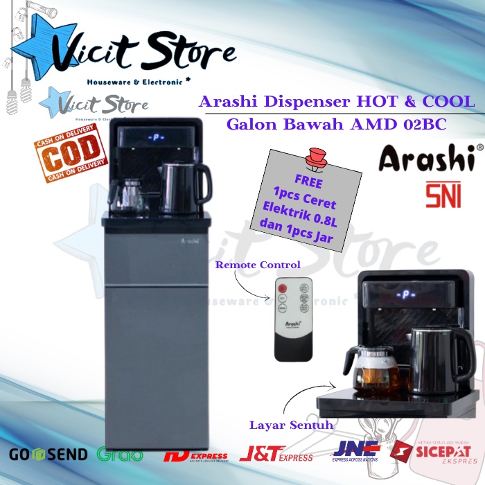 Arashi Dispenser Multifungsi Galon Bawah Hot &amp; COOL AMD 02BC