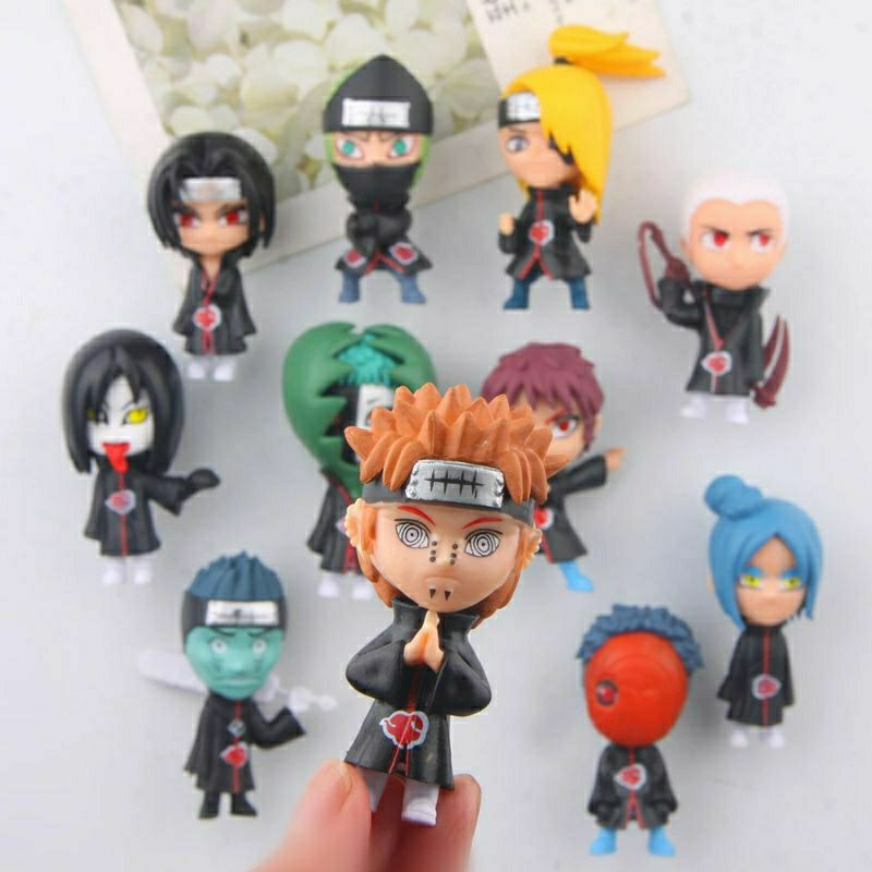 (BISA COD)Action mini figure naruto akatsuki satuan